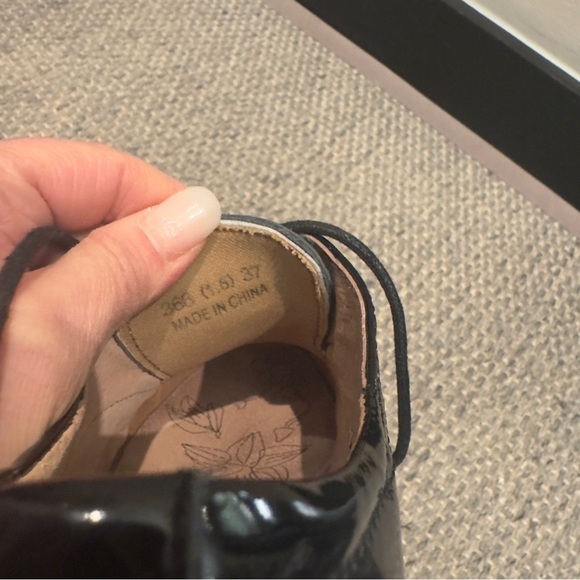 Platform Oxford Loafer Shoes Black Size 37 - Picture 4 of 4